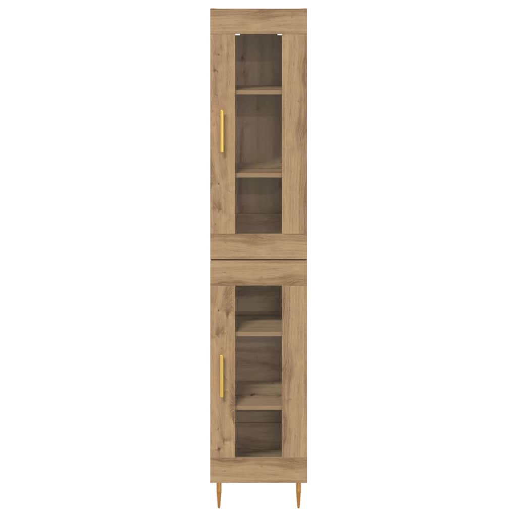 Highboard 2 stk. Artisan-Eiche 34,5 x 34 x 180 cm Holzwerkstoff