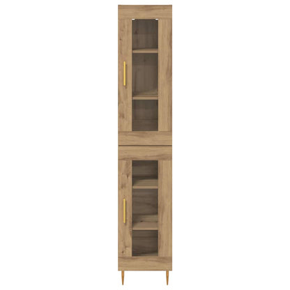 Highboard 2 stk. Artisan-Eiche 34,5 x 34 x 180 cm Holzwerkstoff