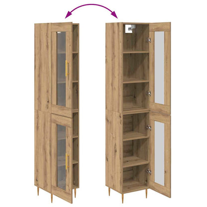 Highboard 2 stk. Artisan-Eiche 34,5 x 34 x 180 cm Holzwerkstoff