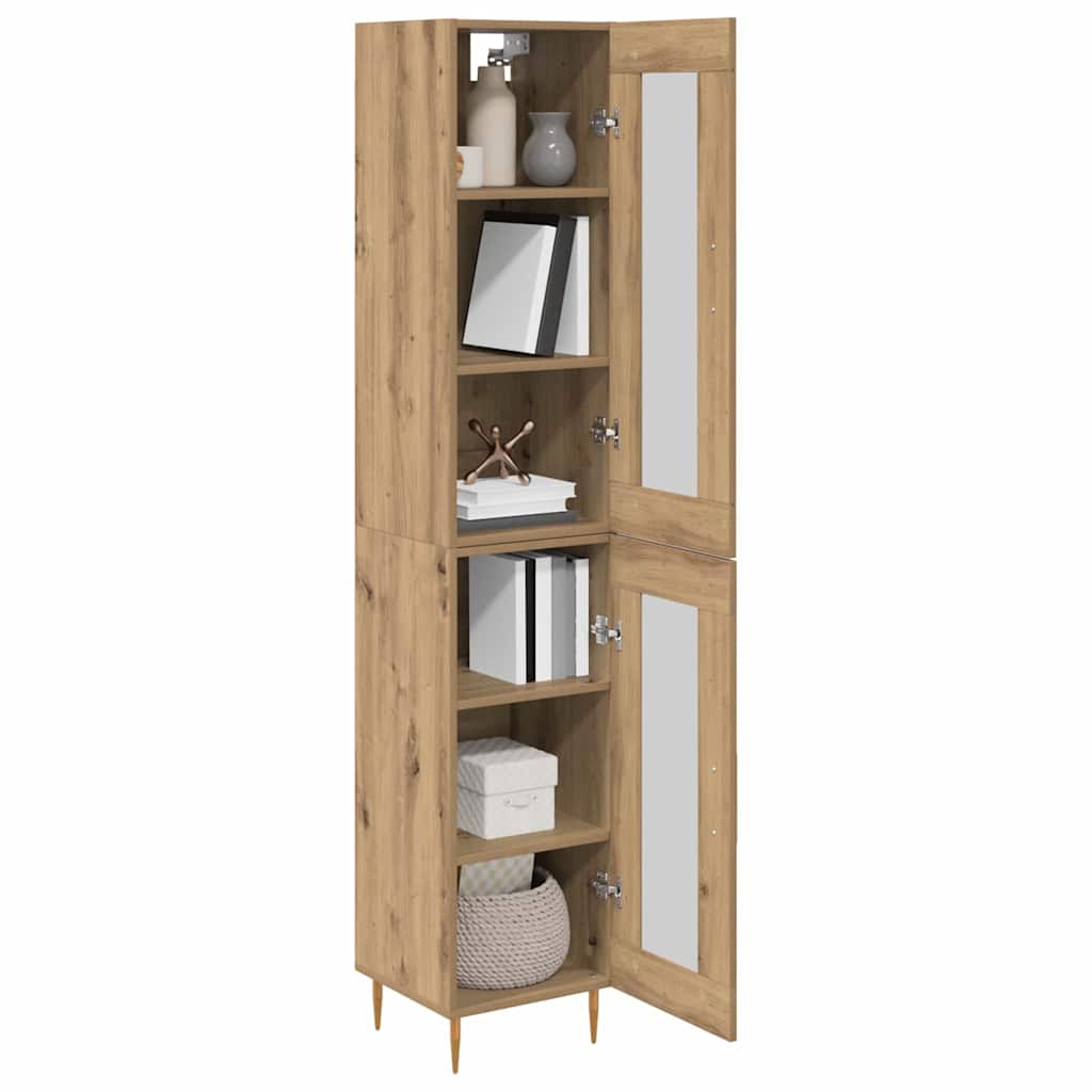 Highboard 2 stk. Artisan-Eiche 34,5 x 34 x 180 cm Holzwerkstoff