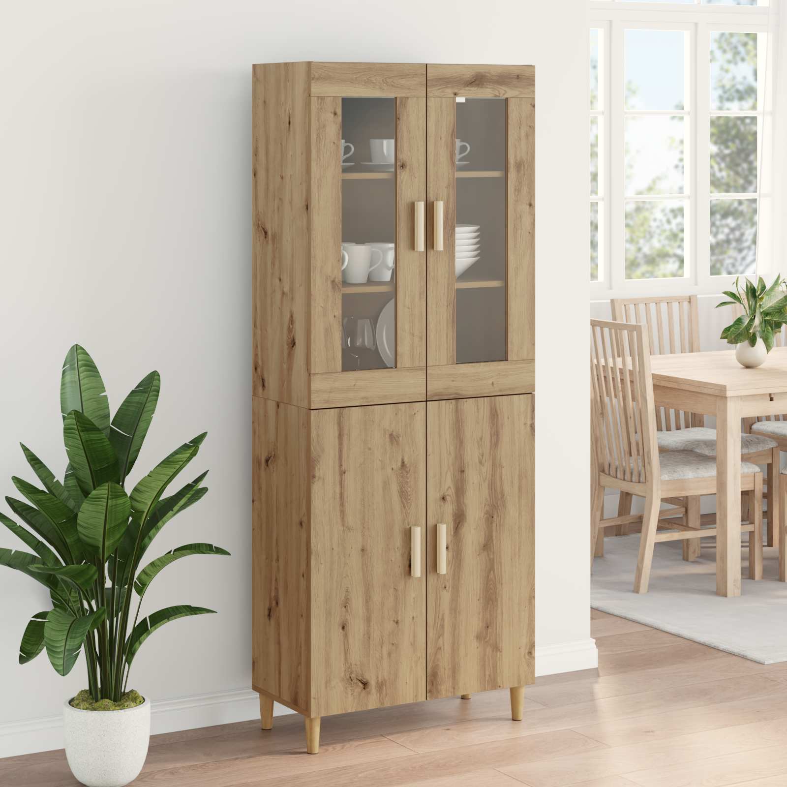 Highboard Artisan-Eiche 69,5 x 34 x 180 cm