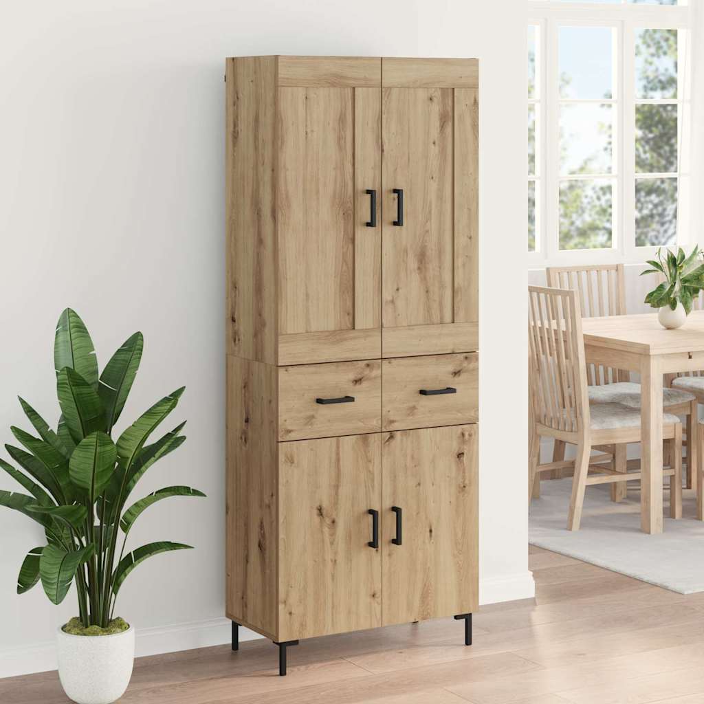 Highboard 2 stk. Artisan-Eiche 69,5 x 34 x 180 cm Holzwerkstoff