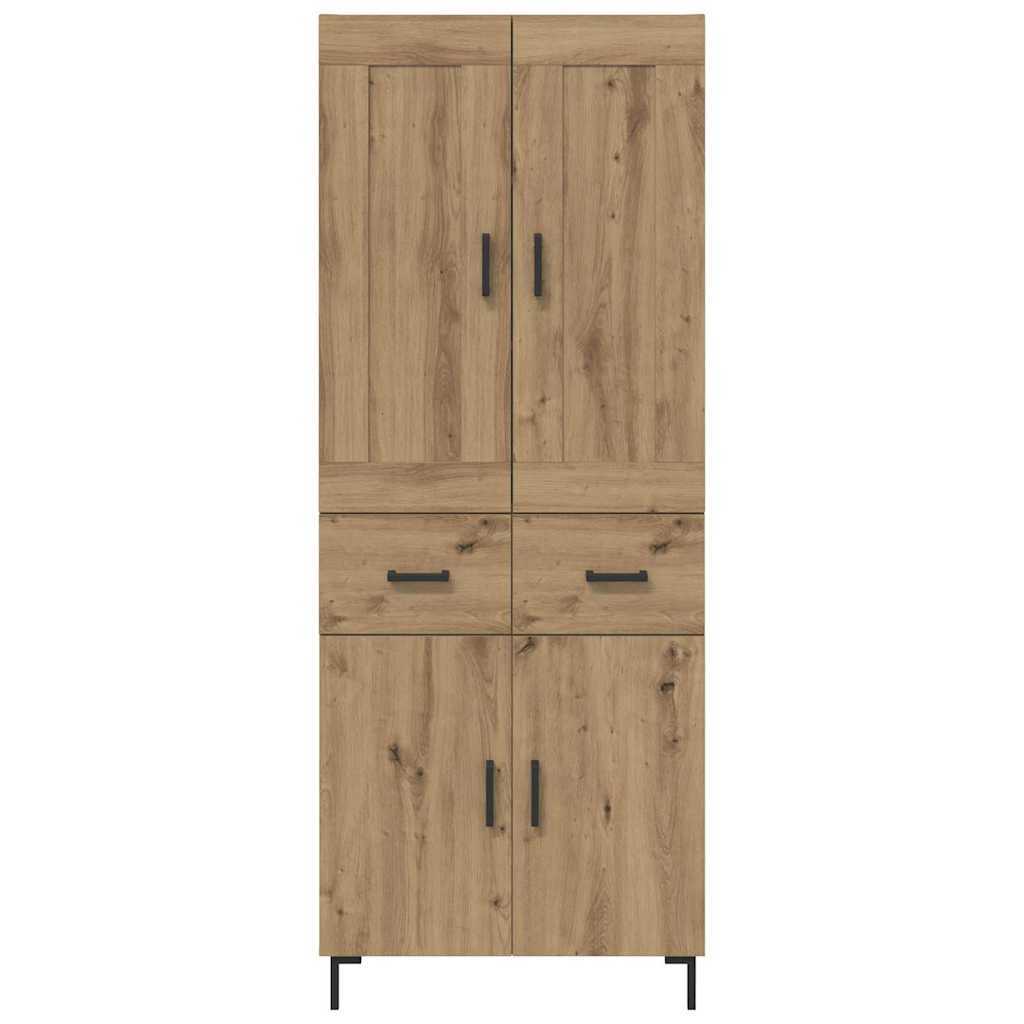 Highboard 2 stk. Artisan-Eiche 69,5 x 34 x 180 cm Holzwerkstoff