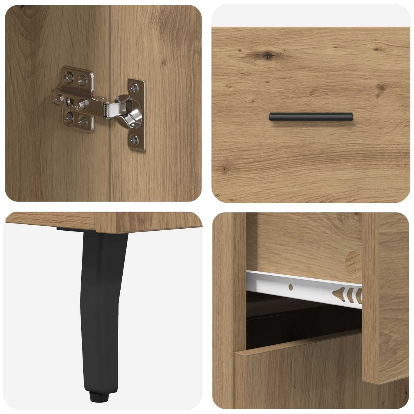 Highboard 2 pcs Artisan-Eiche 69,5 x 34 x 180 cm Holzwerkstoff