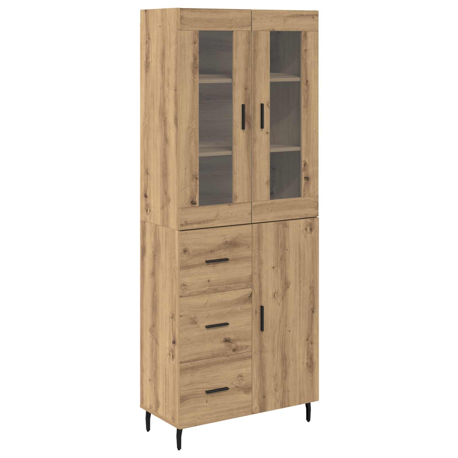 Highboard 2 stk. Artisan-Eiche 69,5 x 34 x 180 cm Holzwerkstoff