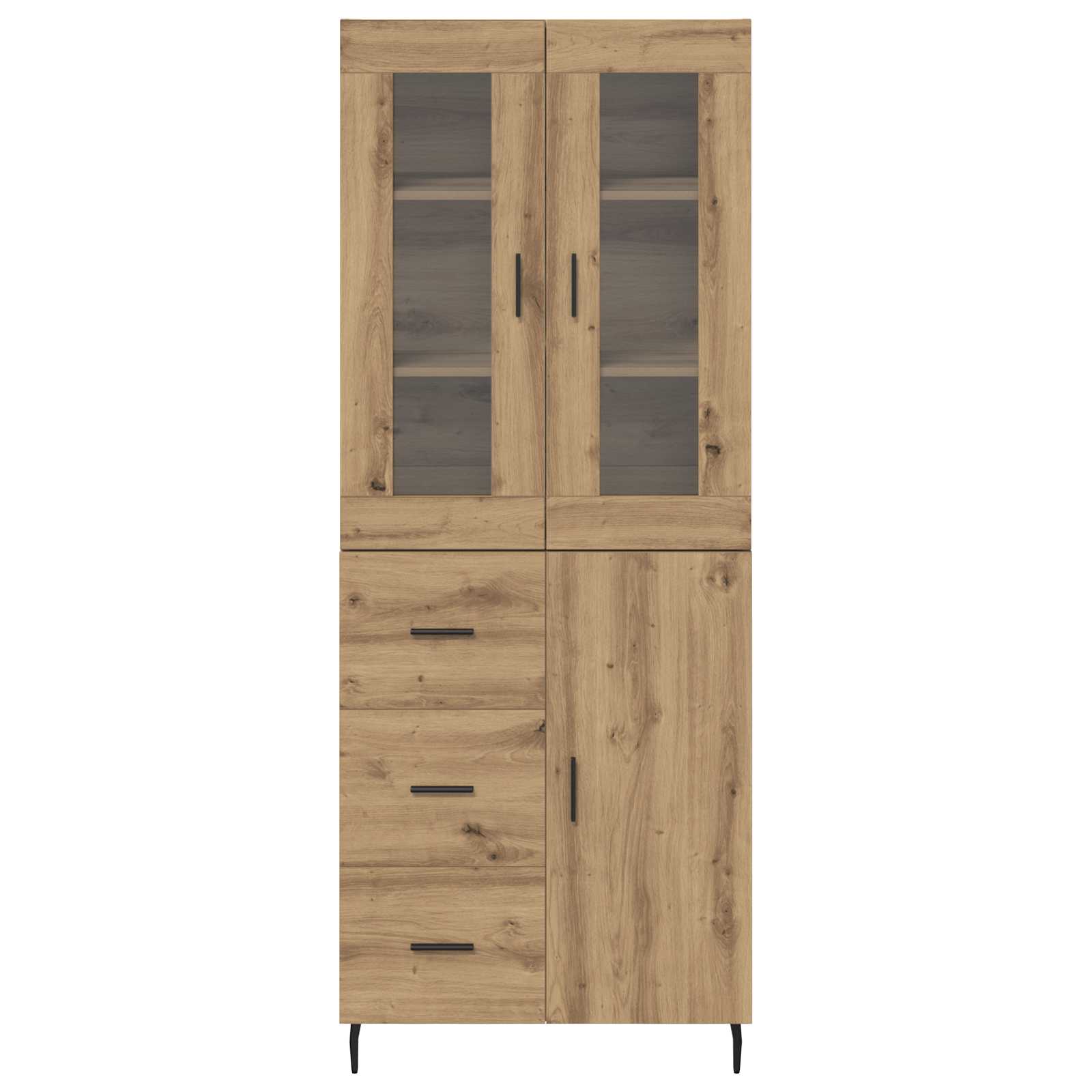 Highboard 2 stk. Artisan-Eiche 69,5 x 34 x 180 cm Holzwerkstoff