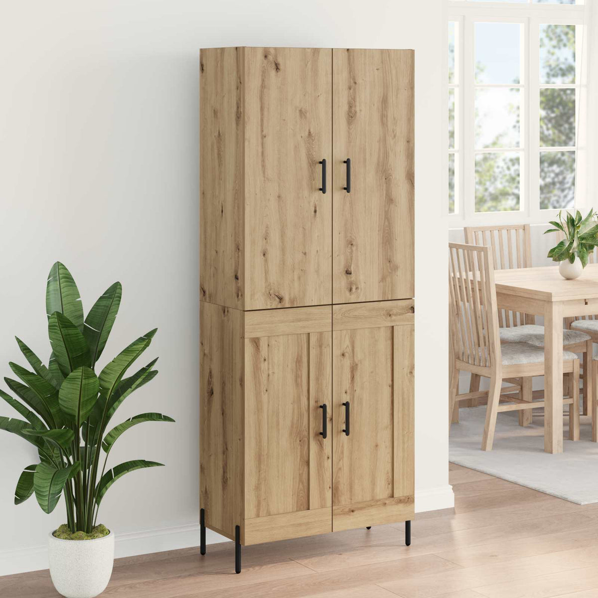 Highboard Artisan-Eiche 69,5 x 34 x 180 cm Holzwerkstoff