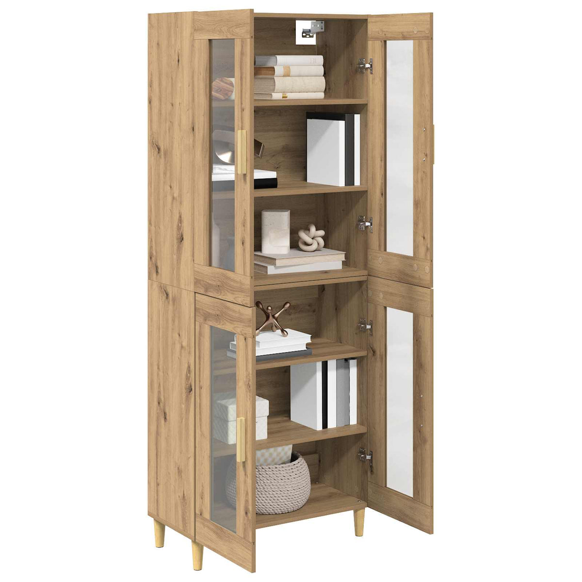 Highboard Artisan-Eiche 69,5 x 34 x 180 cm Holzwerkstoff