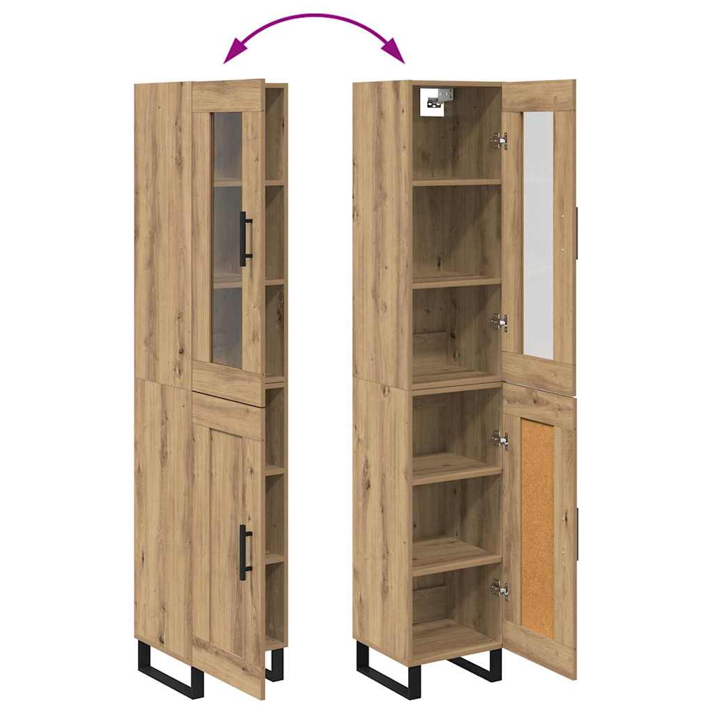 Highboard Artisan-Eiche 34,5 x 34 x 180 cm Holzwerkstoff