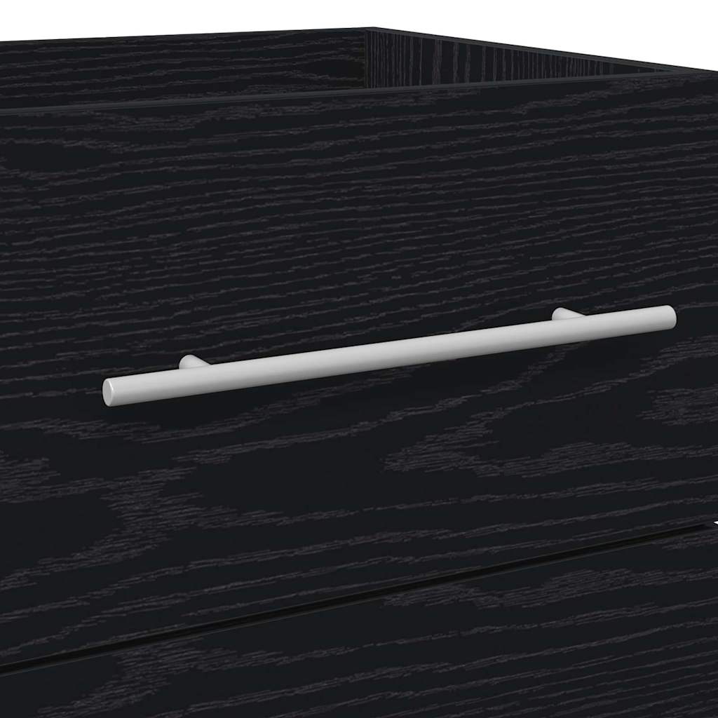 Waschbeckenschrank Schwarz Eichen-Optik 41 x 38,5 x 48 cm