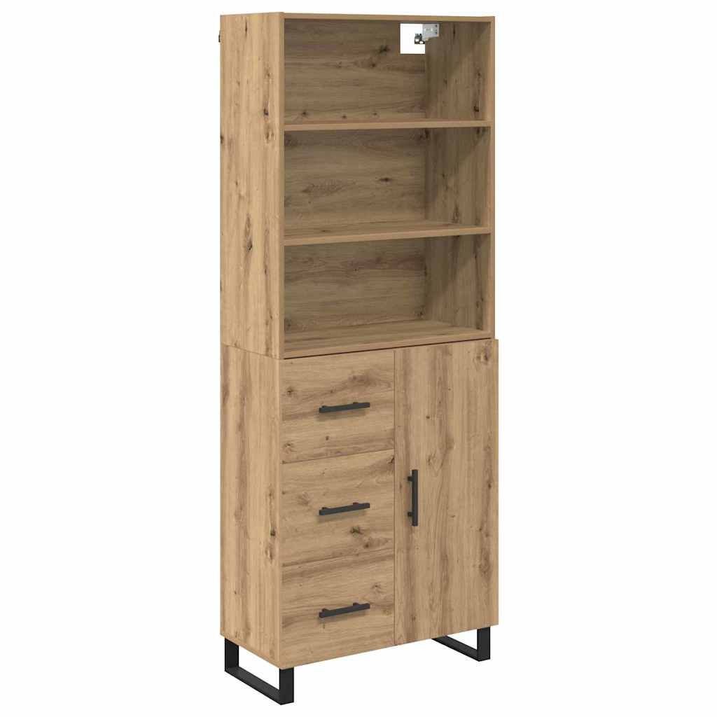 Highboard 2 stk. Artisan-Eiche 69,5 x 34 x 180 cm