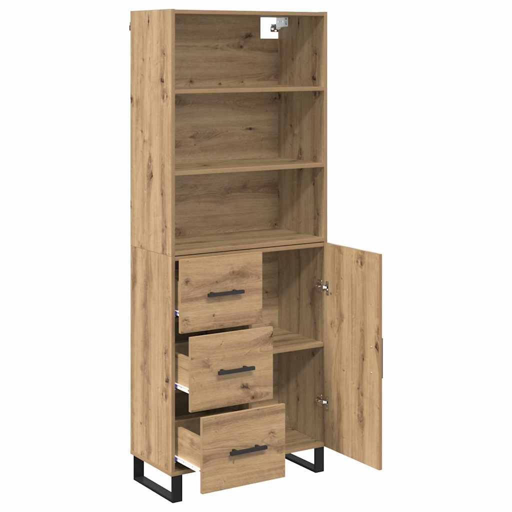 Highboard 2 stk. Artisan-Eiche 69,5 x 34 x 180 cm
