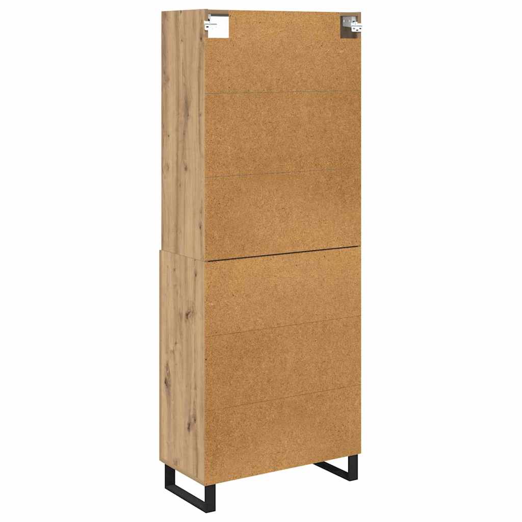 Highboard 2 stk. Artisan-Eiche 69,5 x 34 x 180 cm