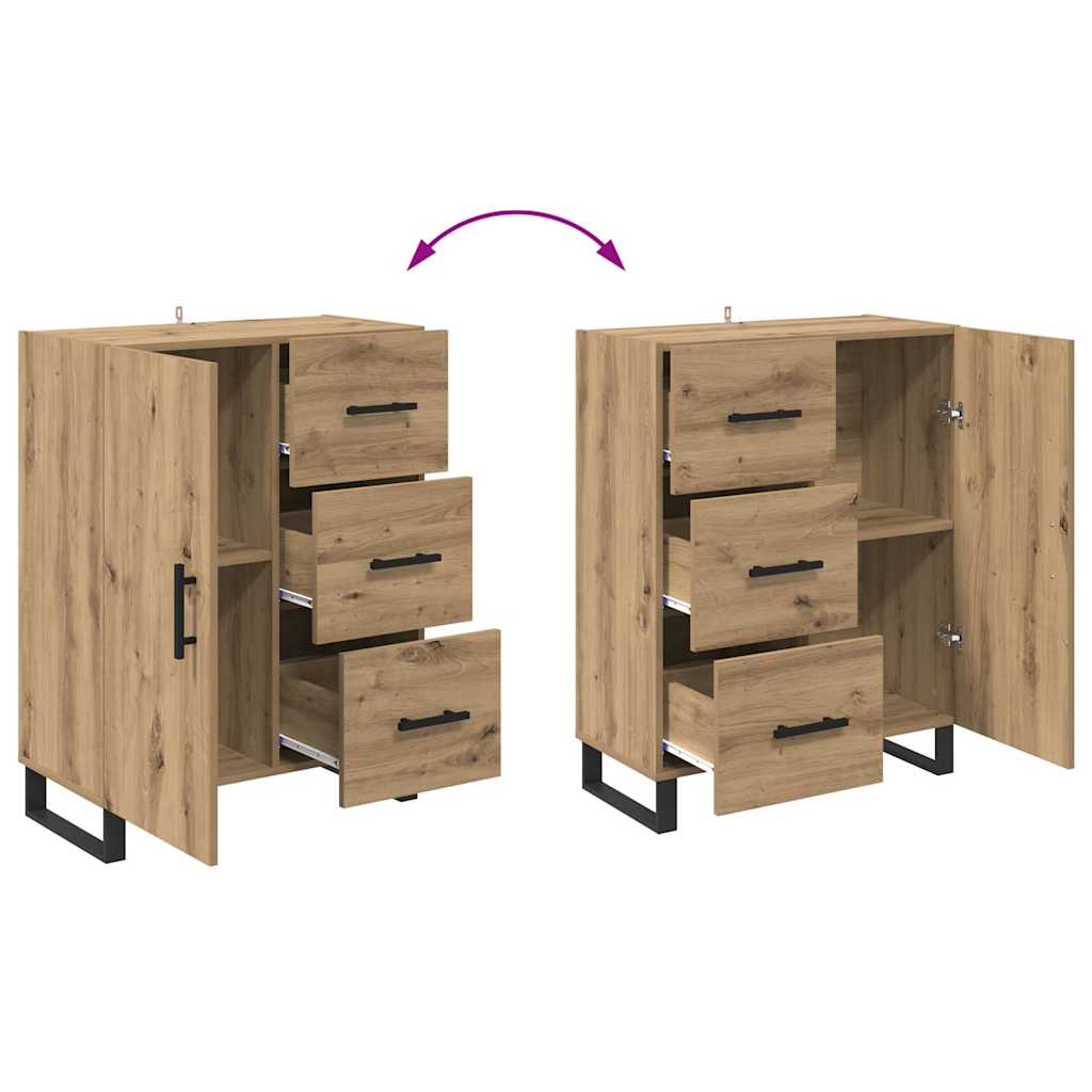 Highboard 2 stk. Artisan-Eiche 69,5 x 34 x 180 cm