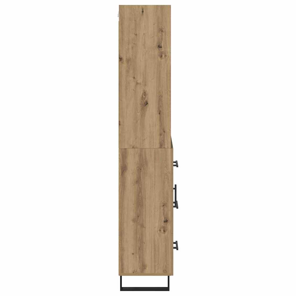 Highboard 2 stk. Artisan-Eiche 69,5 x 34 x 180 cm