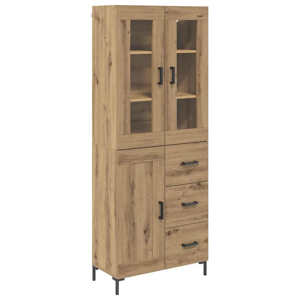 Highboard 2 pcs Artisan-Eiche 69,5 x 34 x 180 cm Holzwerkstoff