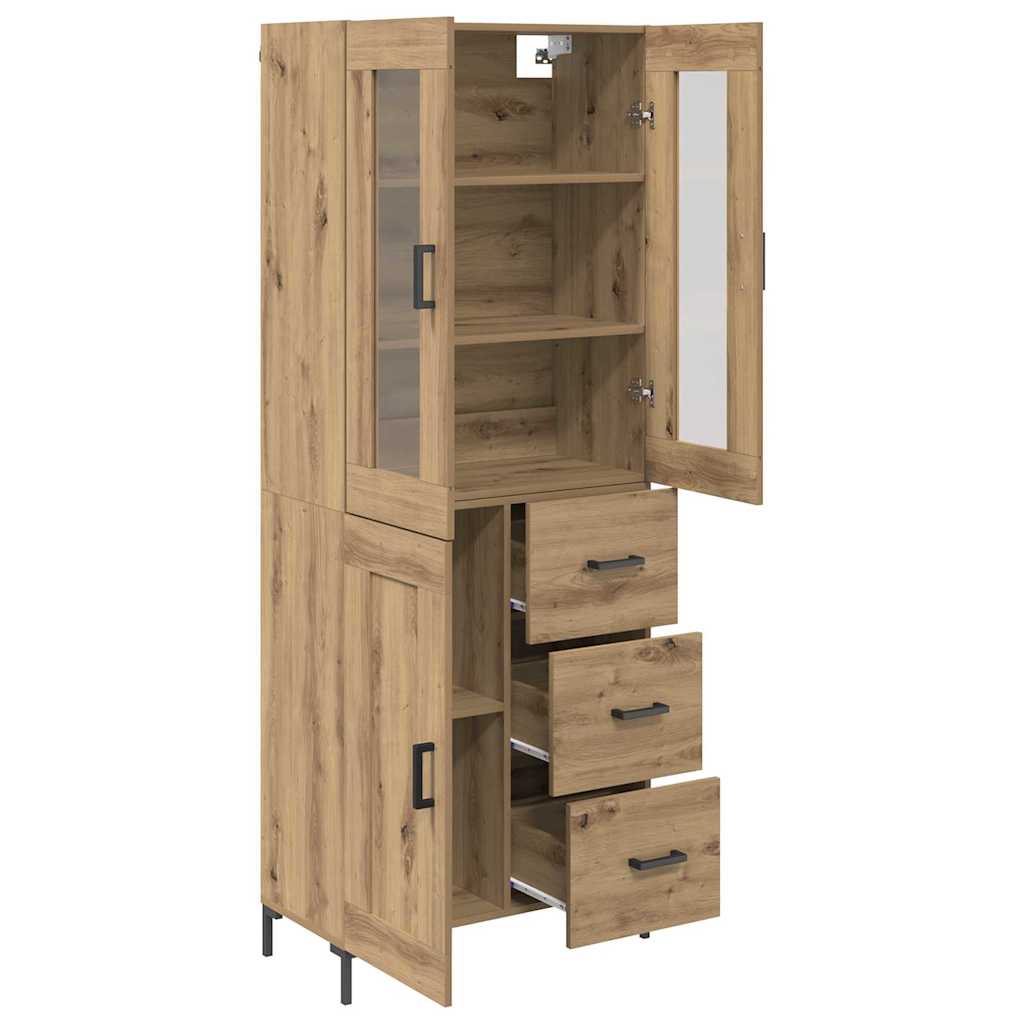 Highboard 2 pcs Artisan-Eiche 69,5 x 34 x 180 cm Holzwerkstoff
