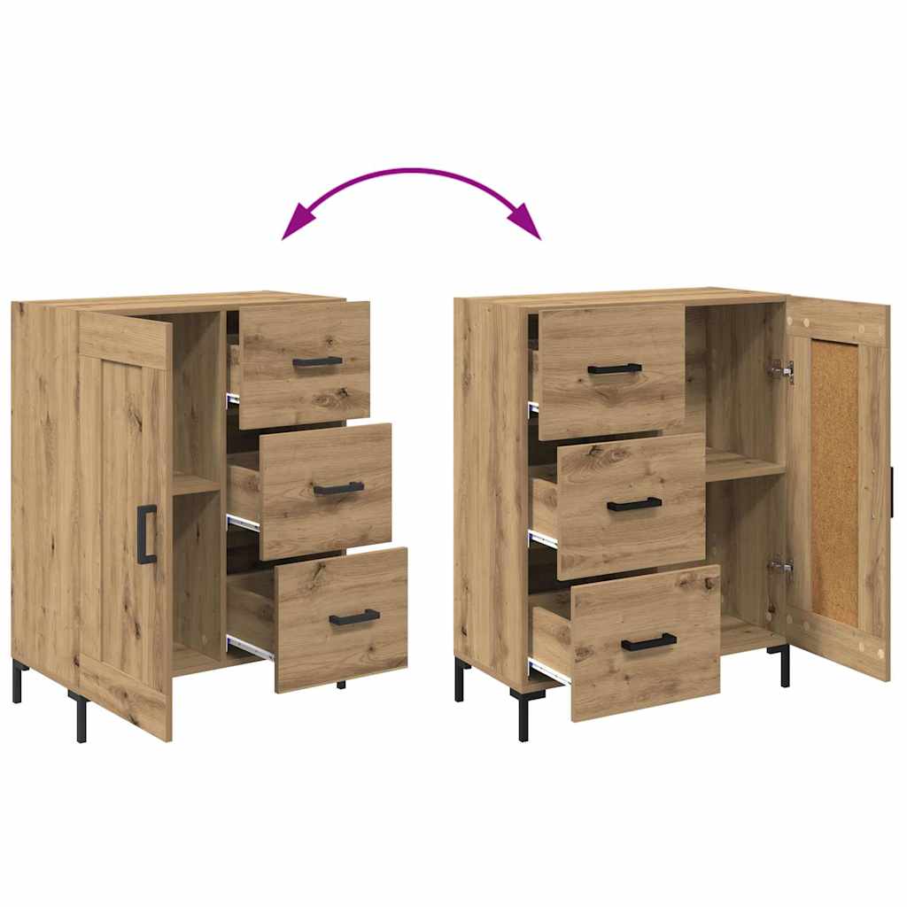Highboard 2 pcs Artisan-Eiche 69,5 x 34 x 180 cm Holzwerkstoff
