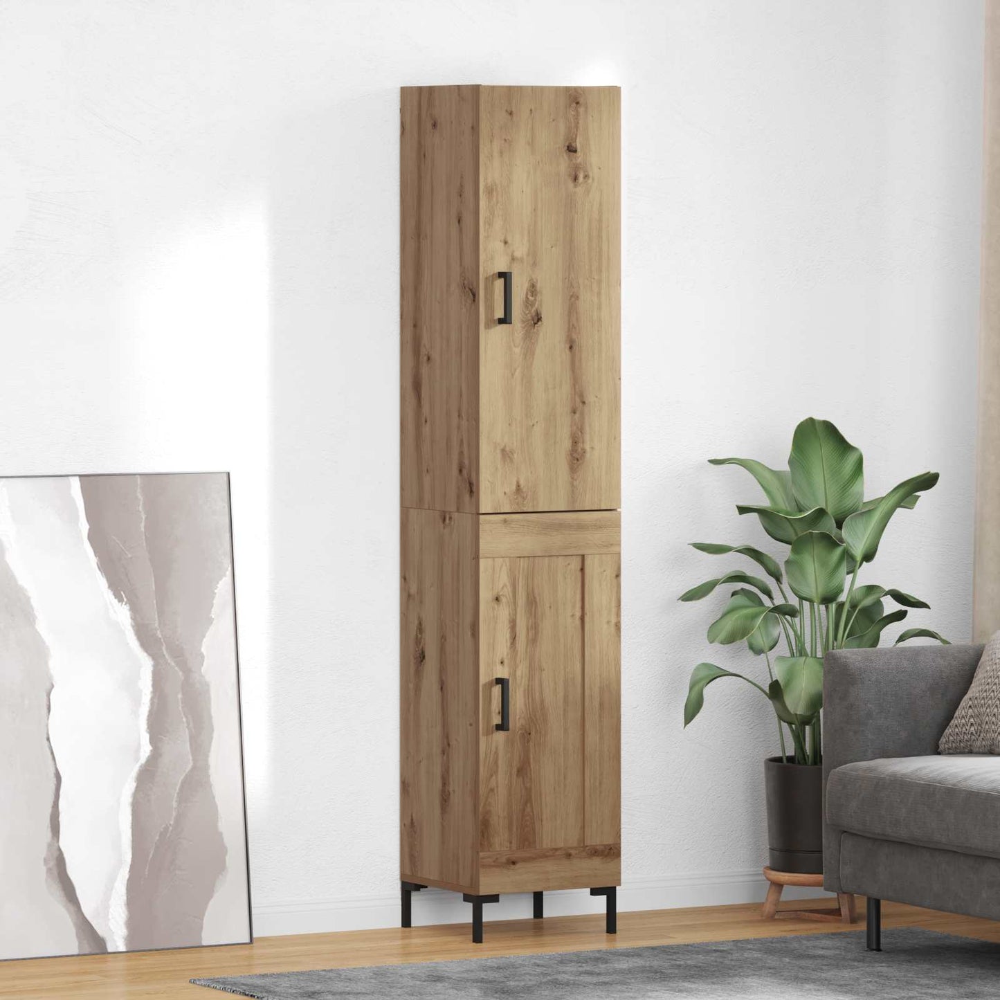 Highboard Artisan-Eiche 34,5 x 34 x 180 cm Holzwerkstoff