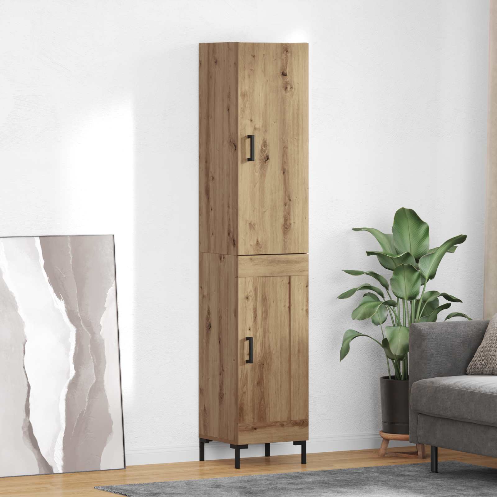 Highboard Artisan-Eiche 34,5 x 34 x 180 cm Holzwerkstoff