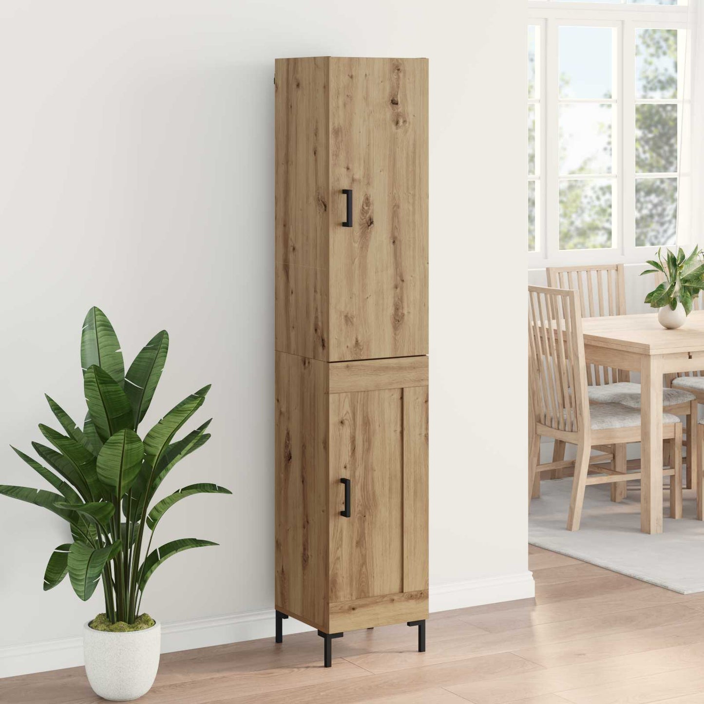 Highboard Artisan-Eiche 34,5 x 34 x 180 cm Holzwerkstoff
