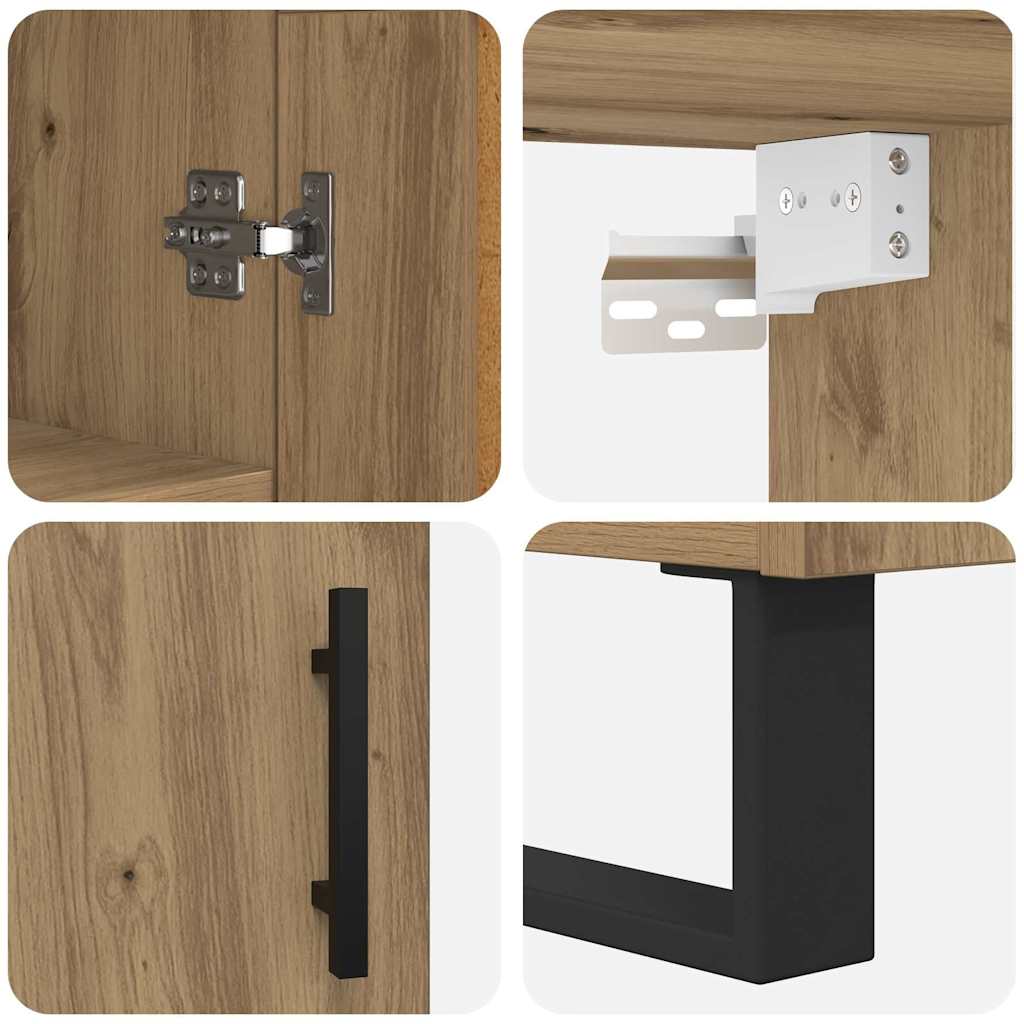 Highboard 2 stk. Artisan-Eiche 69,5 x 34 x 180 cm