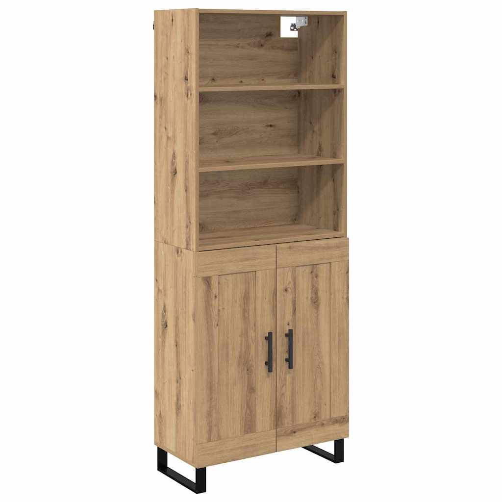 Highboard 2 stk. Artisan-Eiche 69,5 x 34 x 180 cm