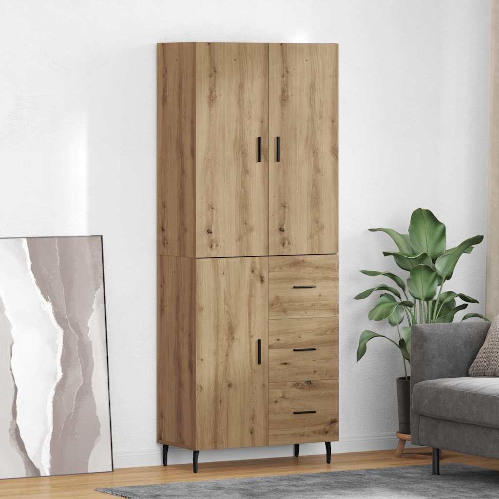Highboard 2 pcs Artisan-Eiche 69,5 x 34 x 180 cm Holzwerkstoff