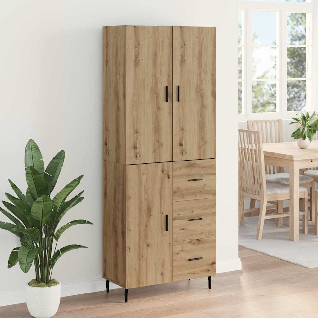 Highboard 2 pcs Artisan-Eiche 69,5 x 34 x 180 cm Holzwerkstoff