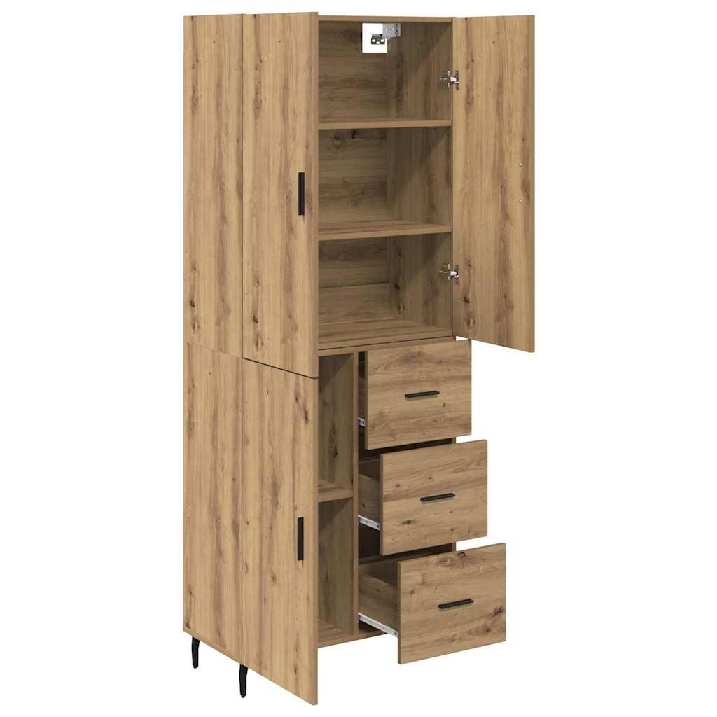 Highboard 2 pcs Artisan-Eiche 69,5 x 34 x 180 cm Holzwerkstoff