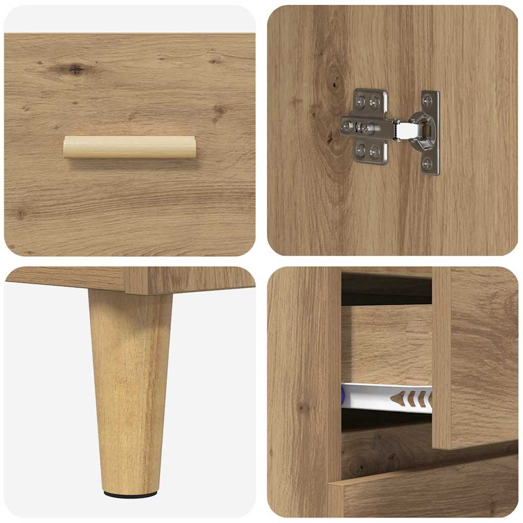 Highboard Artisan-Eiche 34,5 x 34 x 180 cm Holzwerkstoff