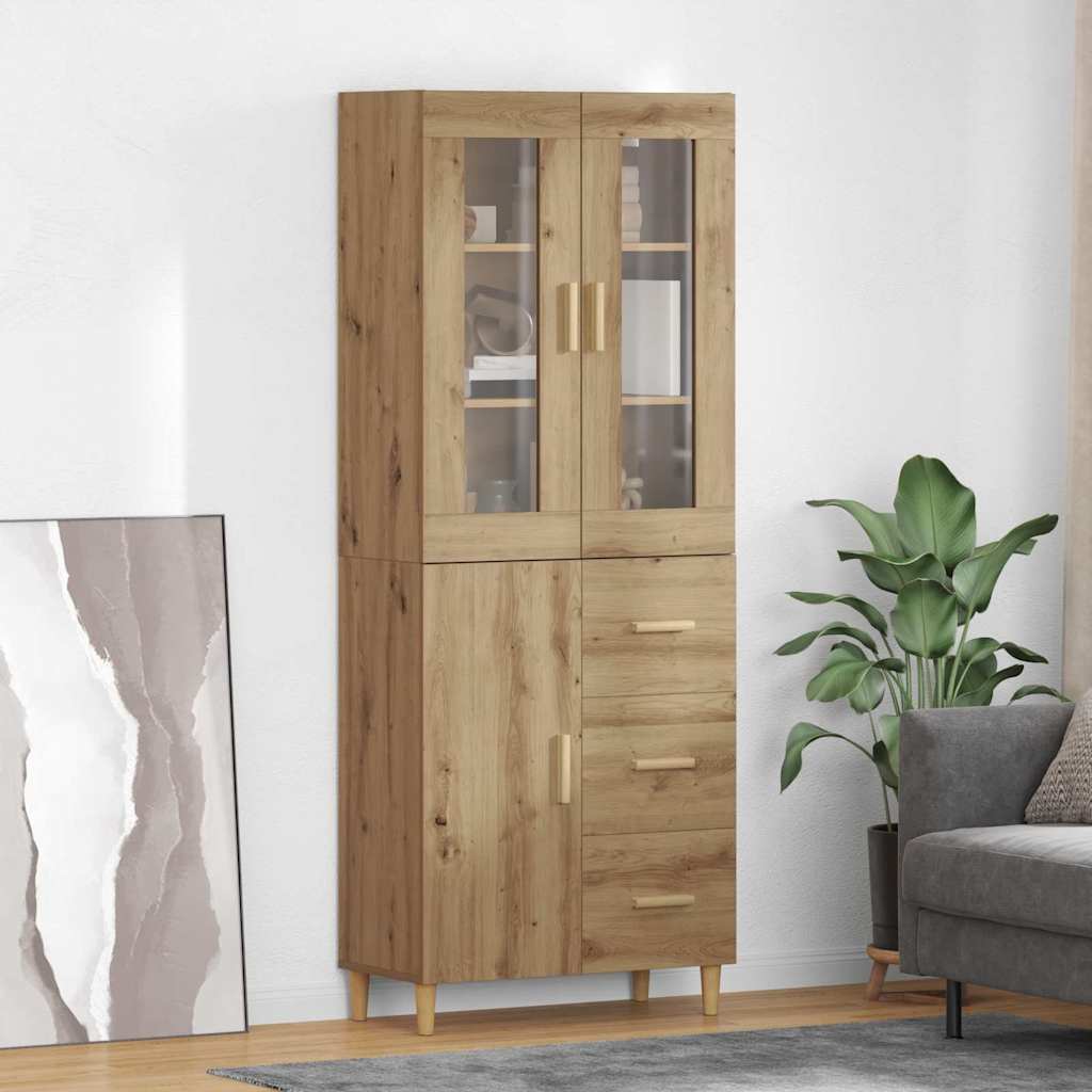 Highboard Artisan-Eiche 34,5 x 34 x 180 cm Holzwerkstoff