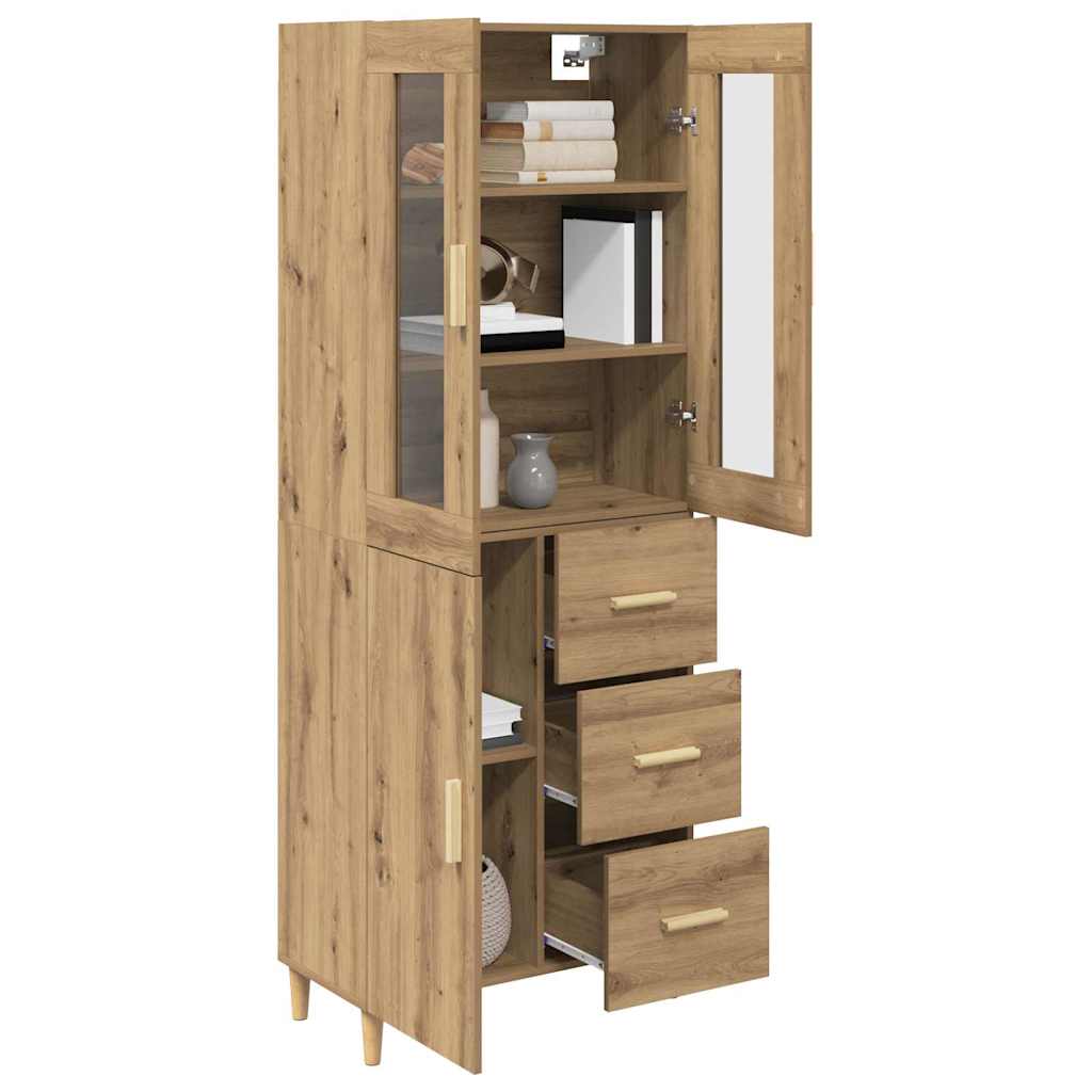 Highboard Artisan-Eiche 34,5 x 34 x 180 cm Holzwerkstoff