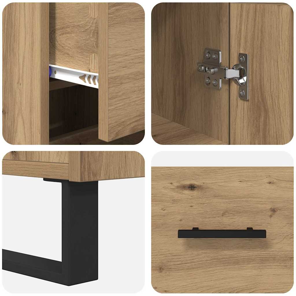 Highboard Artisan-Eiche 34,5 x 34 x 180 cm Holzwerkstoff