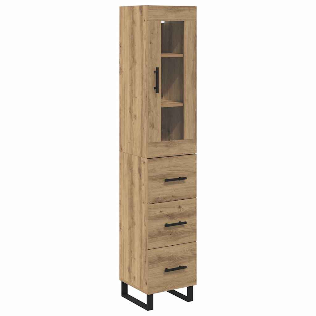 Highboard Artisan-Eiche 34,5 x 34 x 180 cm Holzwerkstoff