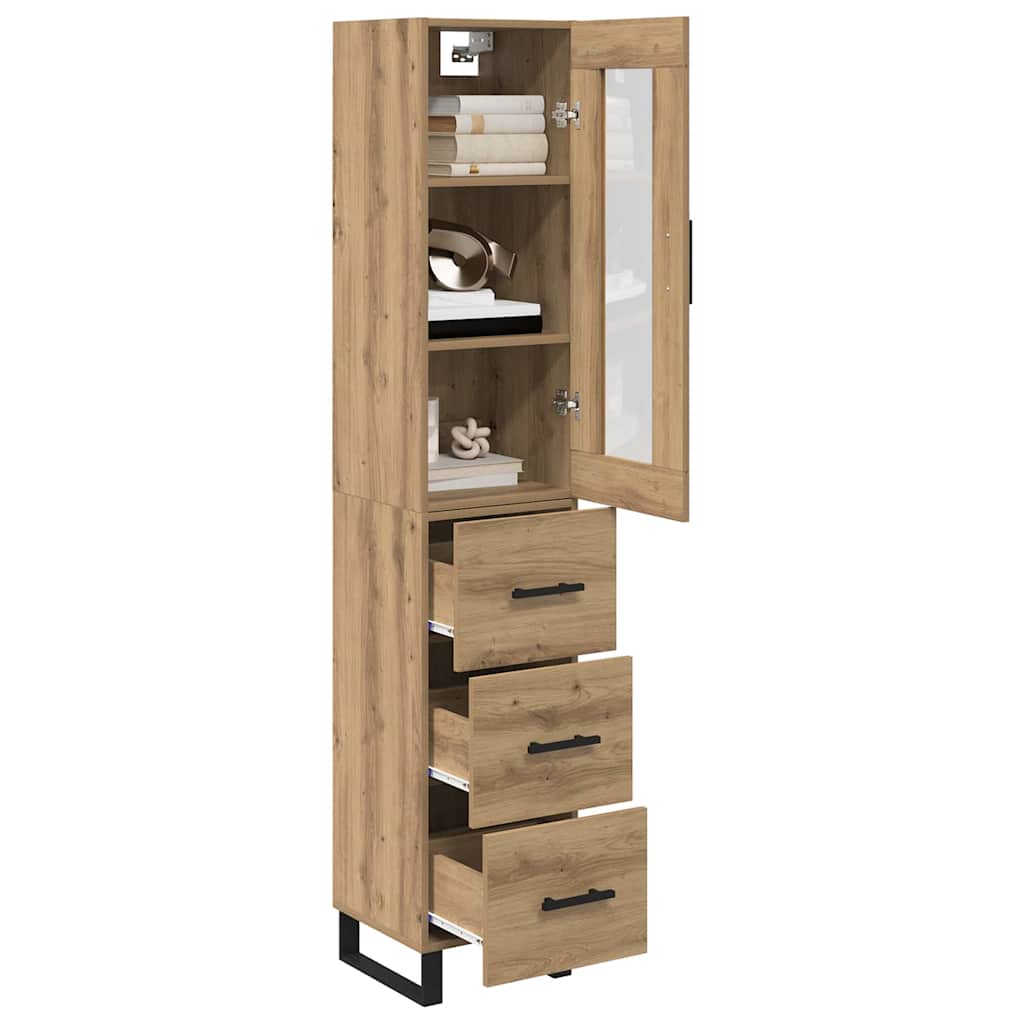 Highboard Artisan-Eiche 34,5 x 34 x 180 cm Holzwerkstoff