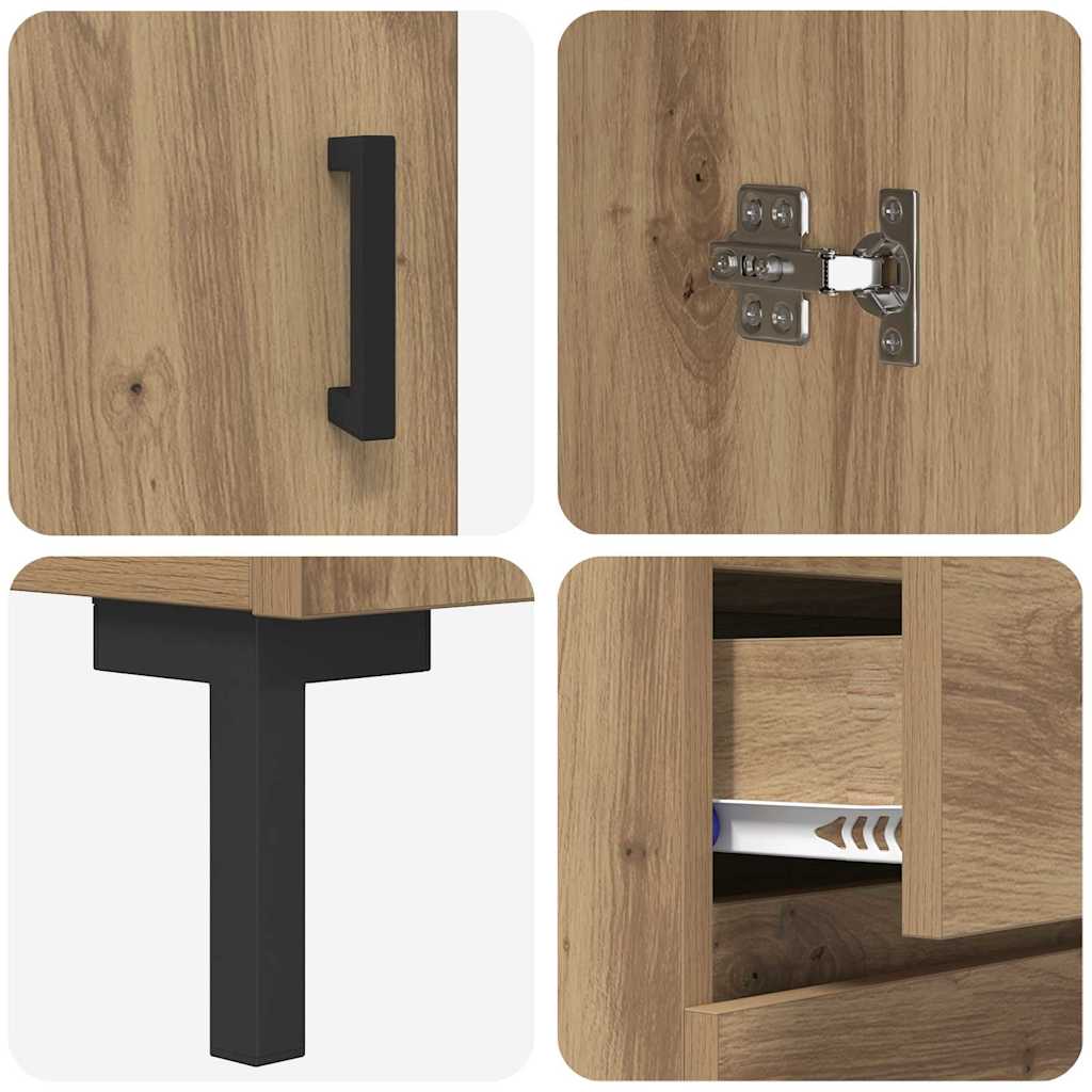 Highboard Artisan-Eiche 34,5 x 34 x 180 cm Holzwerkstoff