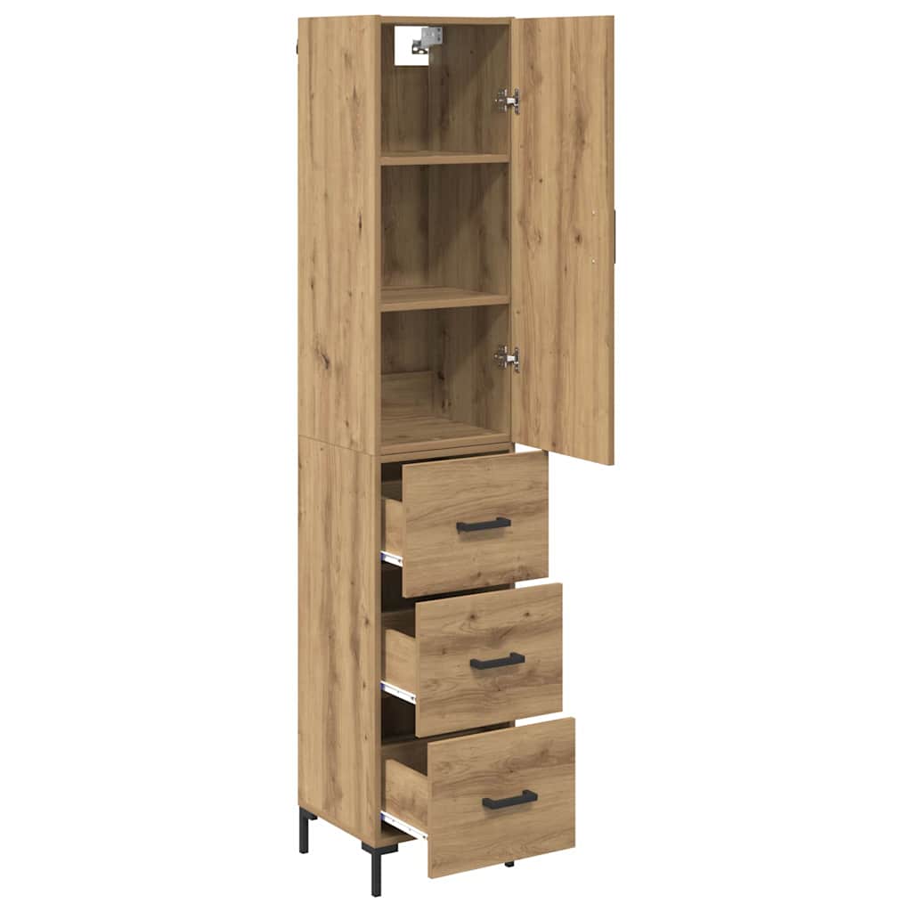 Highboard Artisan-Eiche 34,5 x 34 x 180 cm Holzwerkstoff