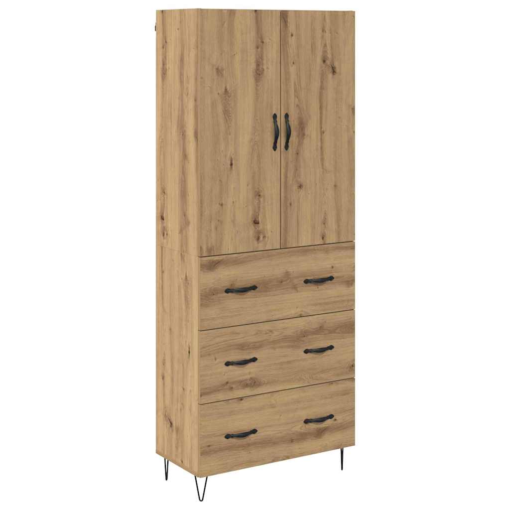 Highboard 2 pcs Artisan-Eiche 69,5 x 34 x 180 cm Holzwerkstoff