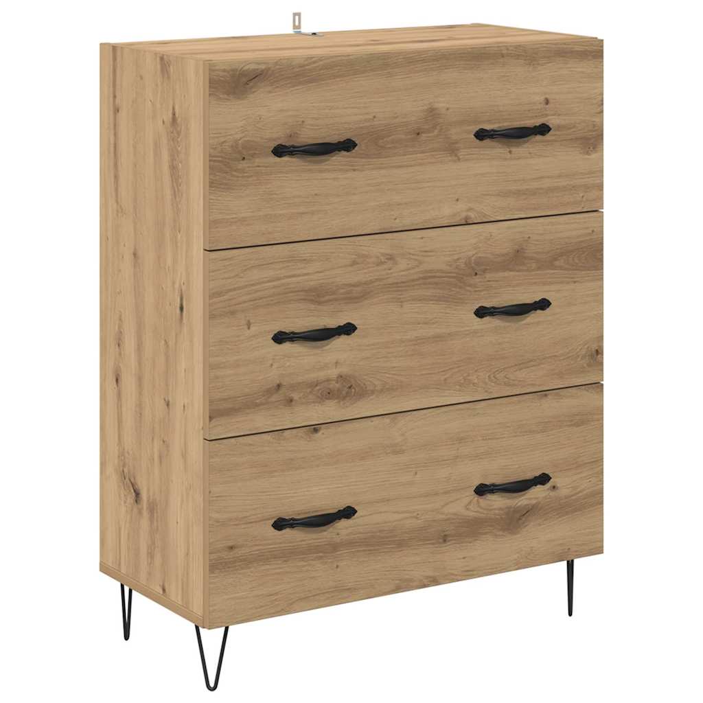 Highboard 2 pcs Artisan-Eiche 69,5 x 34 x 180 cm Holzwerkstoff