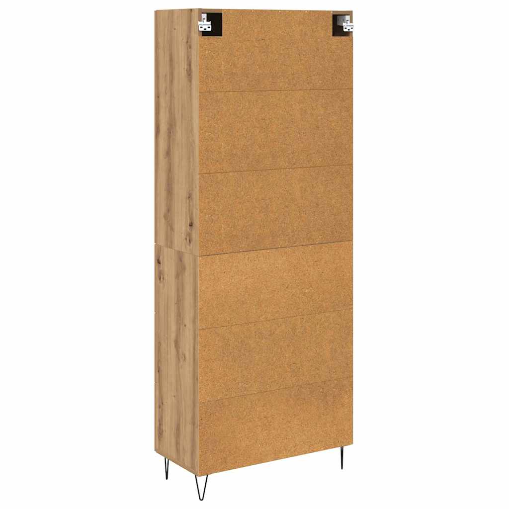 Highboard 2 pcs Artisan-Eiche 69,5 x 34 x 180 cm Holzwerkstoff