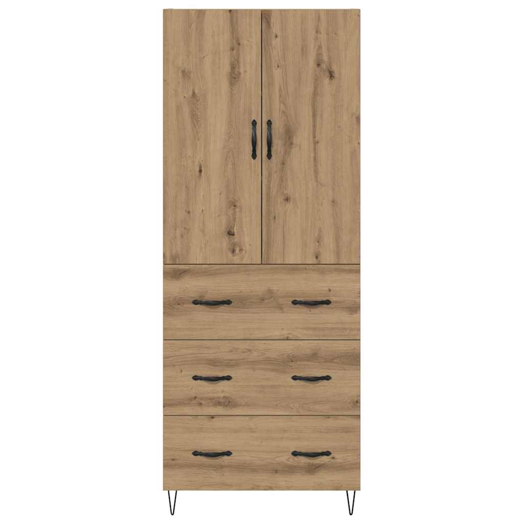 Highboard 2 pcs Artisan-Eiche 69,5 x 34 x 180 cm Holzwerkstoff