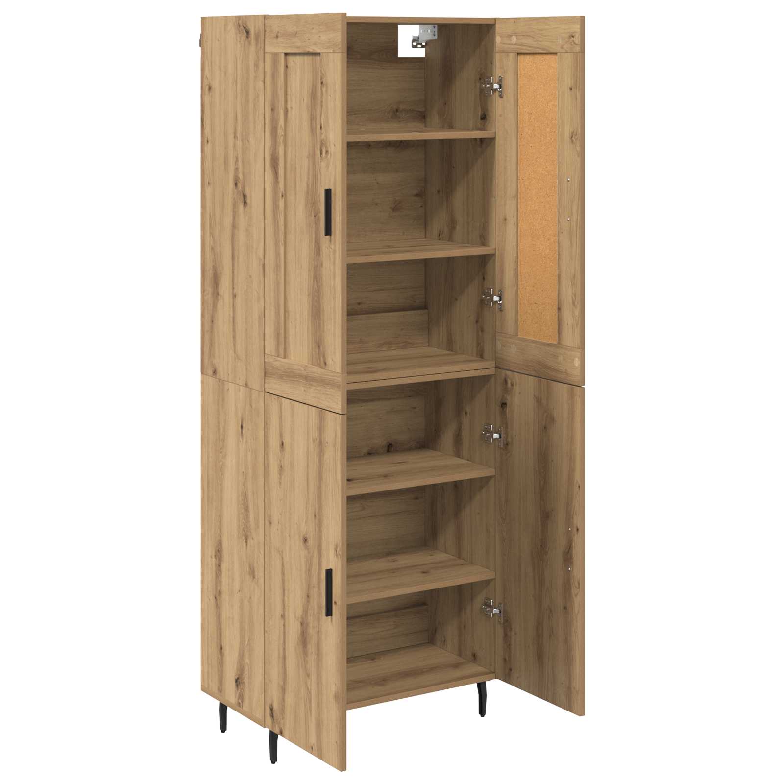 Highboard 2 pcs Artisan-Eiche 69,5 x 34 x 180 cm Holzwerkstoff