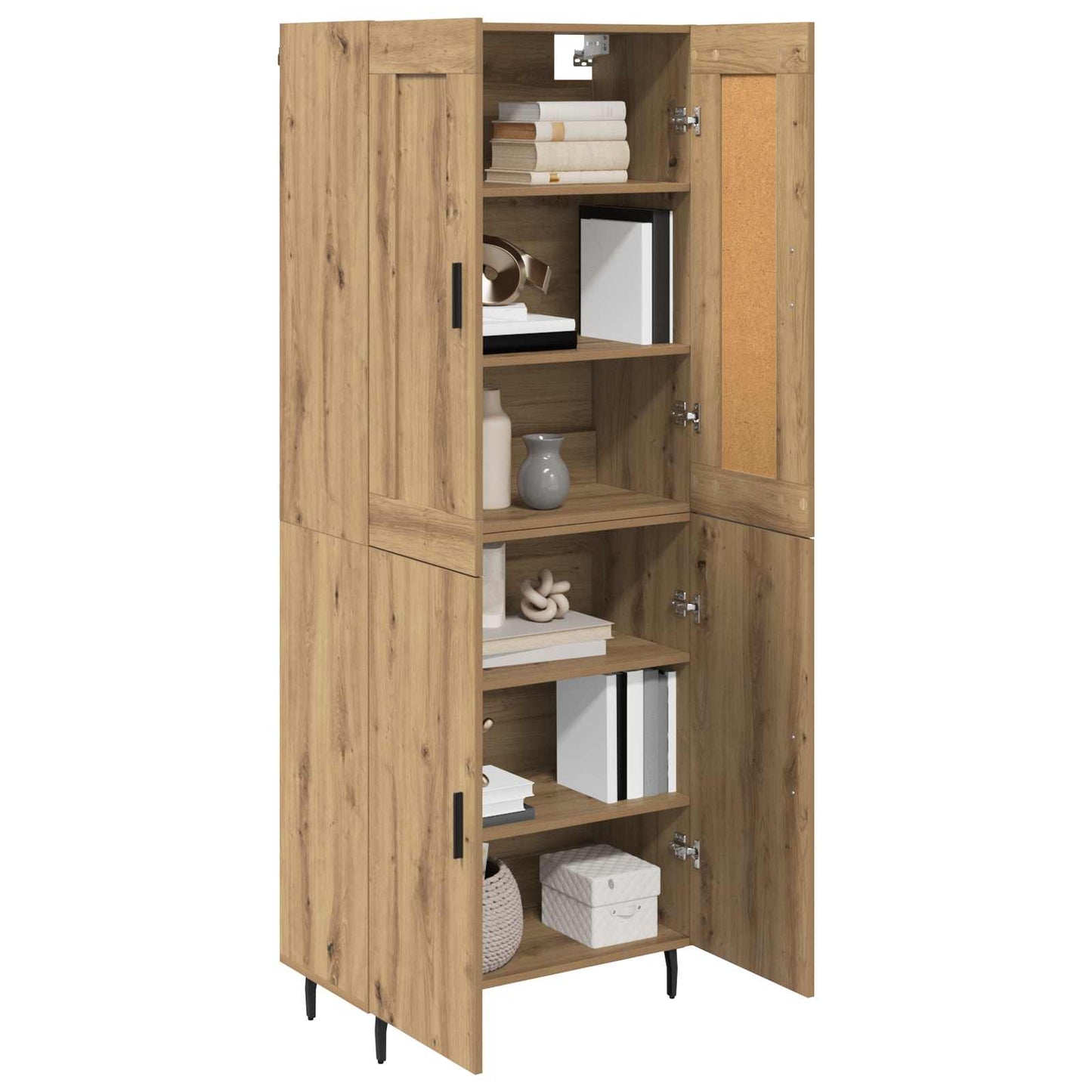 Highboard 2 pcs Artisan-Eiche 69,5 x 34 x 180 cm Holzwerkstoff