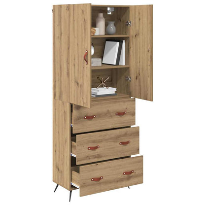 Highboard Artisan-Eiche 69,5 x 34 x 180 cm Holzwerkstoff