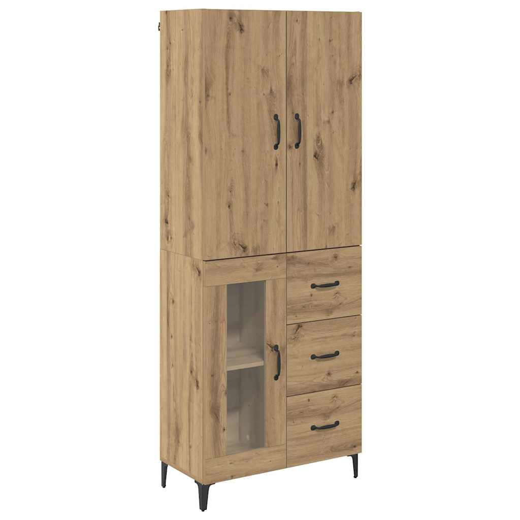 Highboard Artisan-Eiche 69,5 x 34 x 180 cm Holzwerkstoff