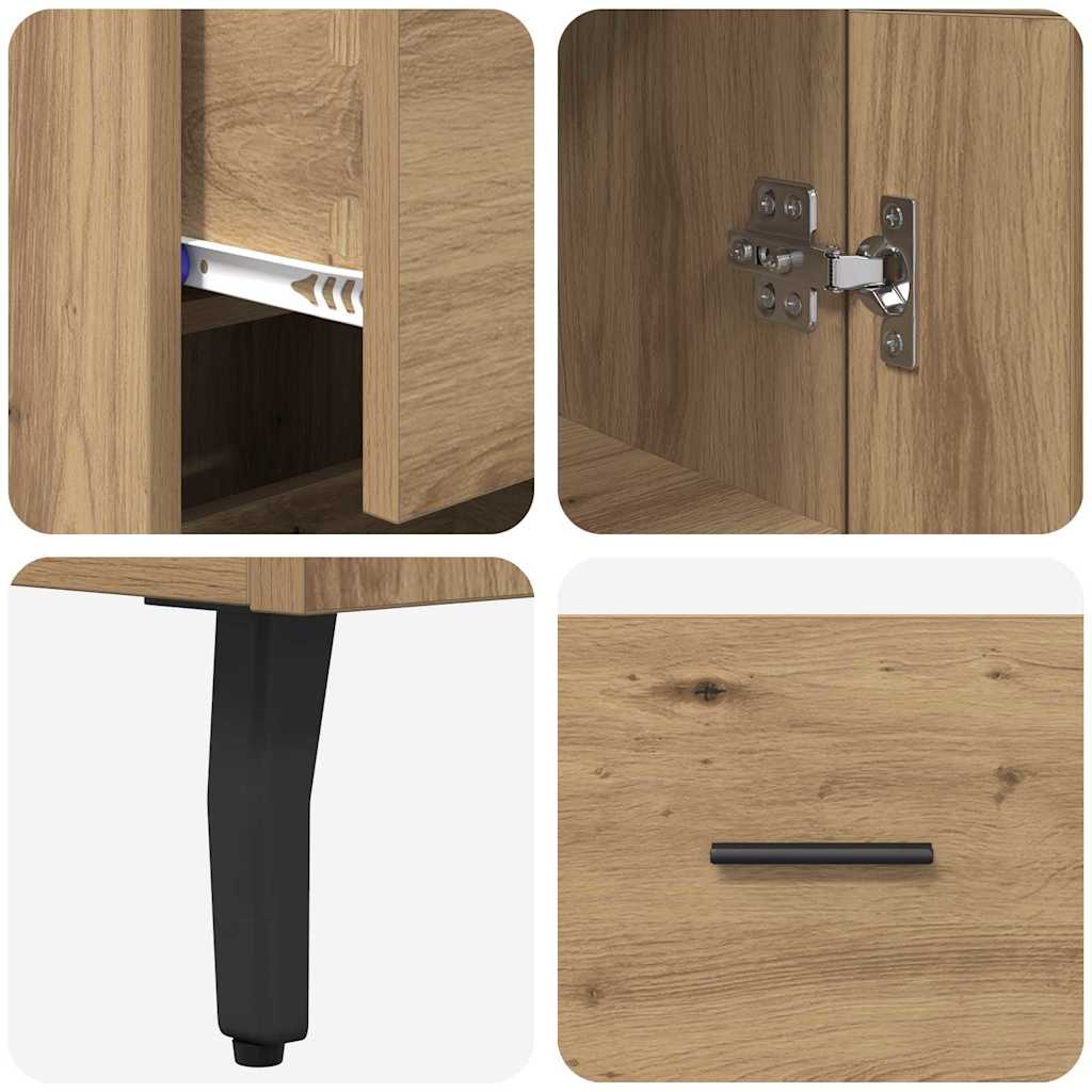 Highboard Artisan-Eiche 34,5 x 34 x 180 cm Holzwerkstoff