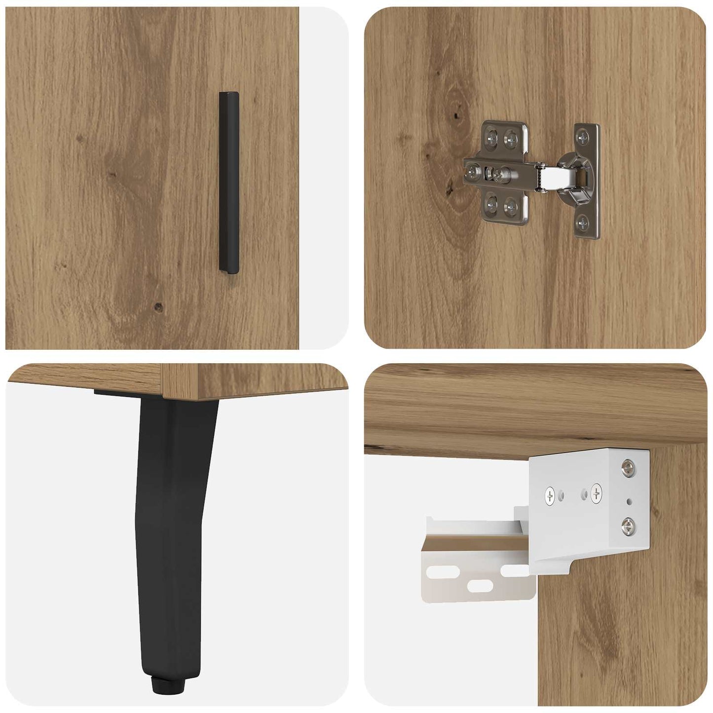 Highboard 2 pcs Artisan-Eiche 69,5 x 34 x 180 cm Holzwerkstoff
