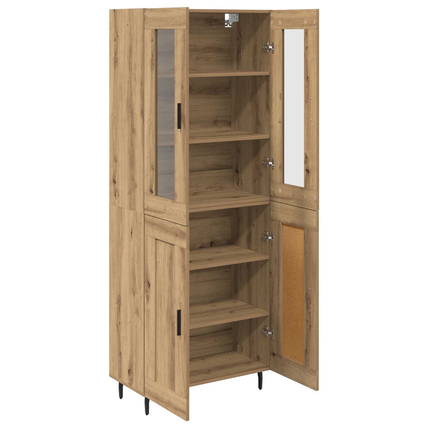 Highboard 2 pcs Artisan-Eiche 69,5 x 34 x 180 cm Holzwerkstoff