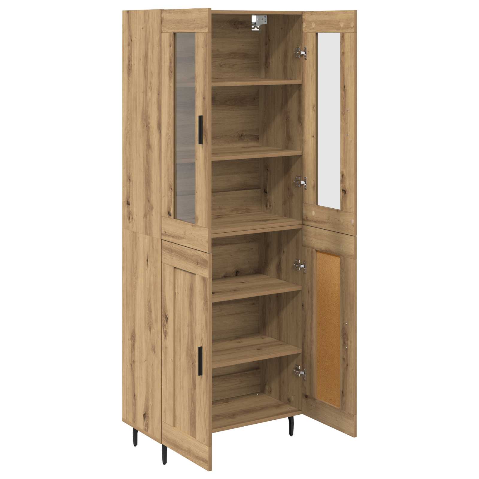 Highboard 2 pcs Artisan-Eiche 69,5 x 34 x 180 cm Holzwerkstoff